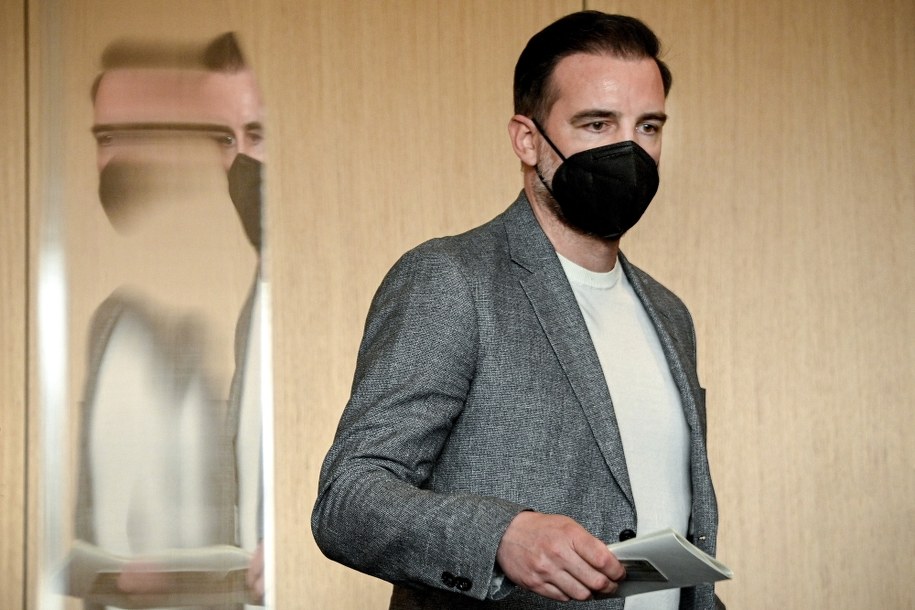 Christoph Metzelder w sądzie /Sascha Steinbach / POOL /PAP/EPA