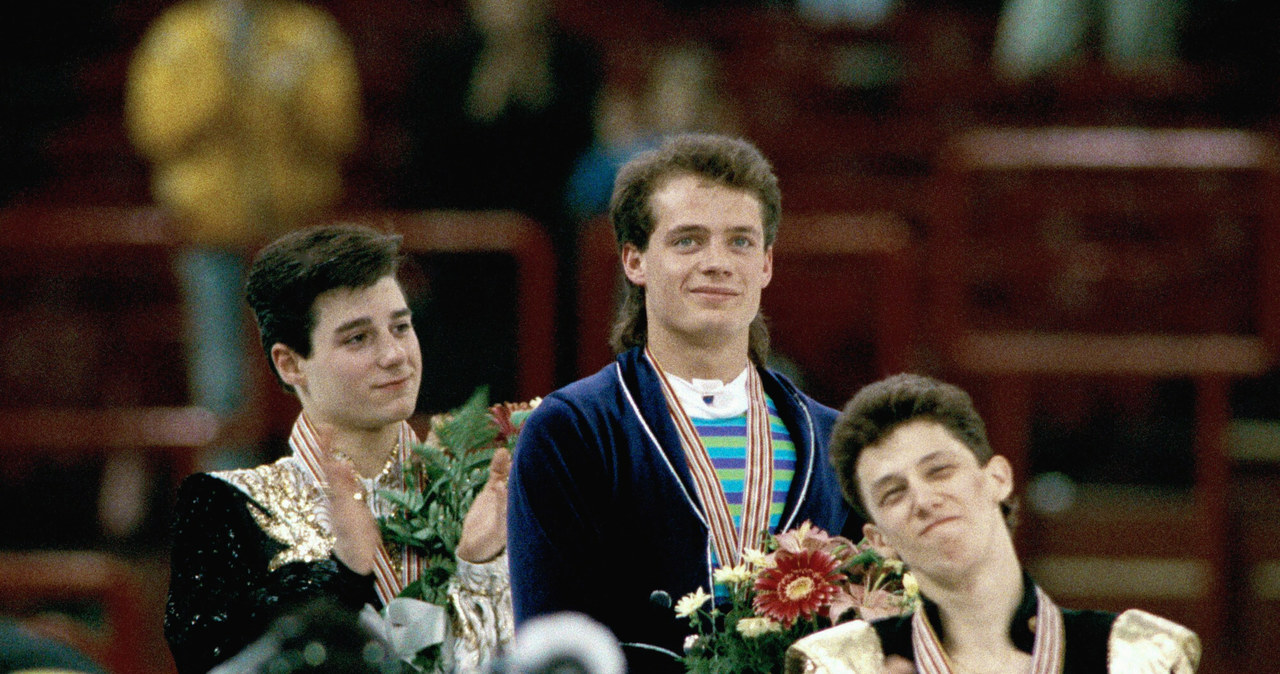 Christopher Bowman ,Kurt Browning i Grzegorz Filipowski /Remy De La Mauviniere/AP/APHS138803 /East News