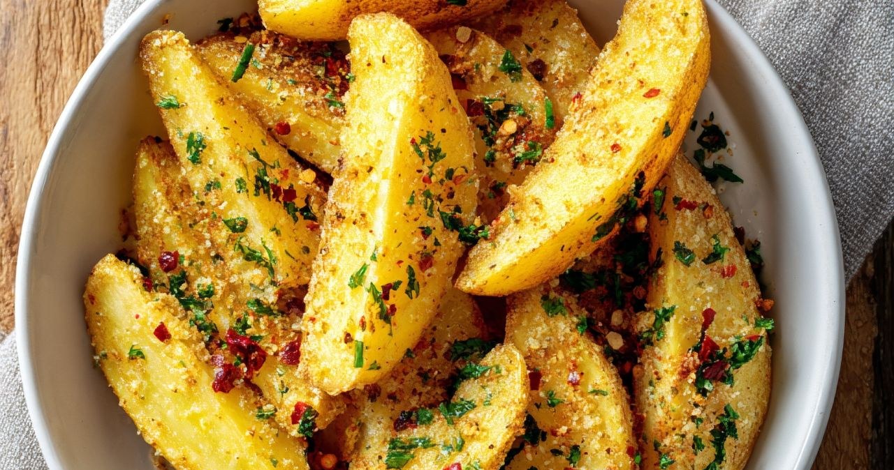 Chrupiące pieczone ziemniaki można zajadać same lub jako dodatek do obiadu /Pixabay /Canva Pro