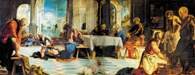 Chrześcijaństwo: Tintoretto, Obmywanie stóp, 1547 /Encyklopedia Internautica