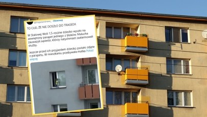 Chwile grozy w Stalowej Woli. 1,5-roczne dziecko na parapecie