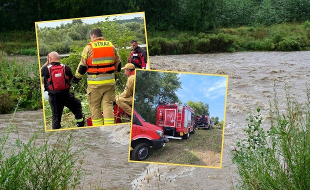 Ciągnik z kierowcą wpadł do Dunajca. Dramatyczna akcja ratunkowa