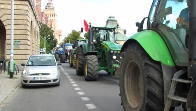 Ciągniki zablokowały ulice Szczecina