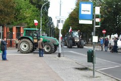 Ciągniki zablokowały ulice Szczecina