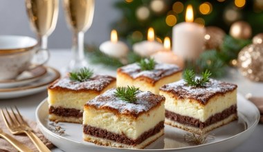 Ciasto sylwestrowe rozpływa się w ustach, jest pyszne i eleganckie. Miłośnicy serników będą zachwyceni