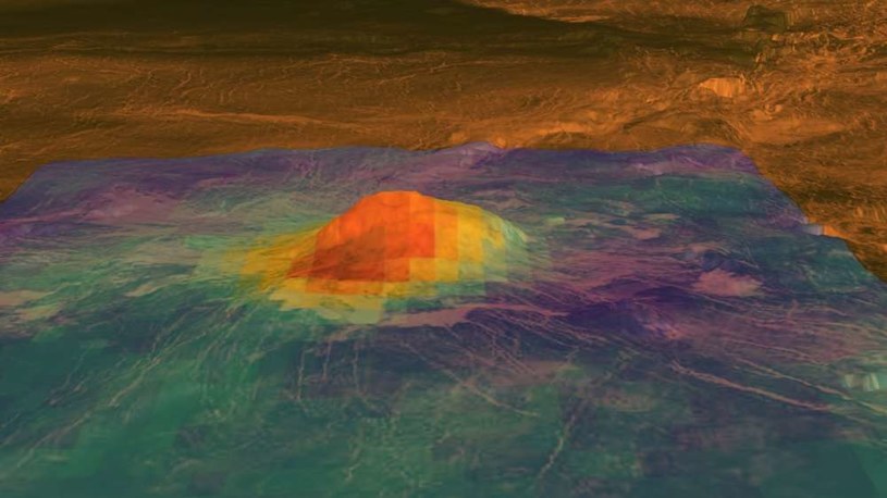 Ciepłe miejsca na powierzchni Wenus to objaw aktywności wulkanicznej? /materiały prasowe