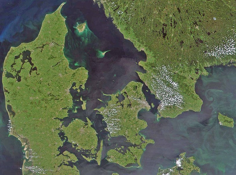 Cieśniny Duńskie (Bałtyckie). Widok satelitarny /NASA /domena publiczna