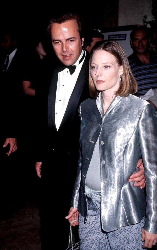 Ciężarna Jodie Foster i Randy Stone na jednej z imprez w 1998 roku /East News