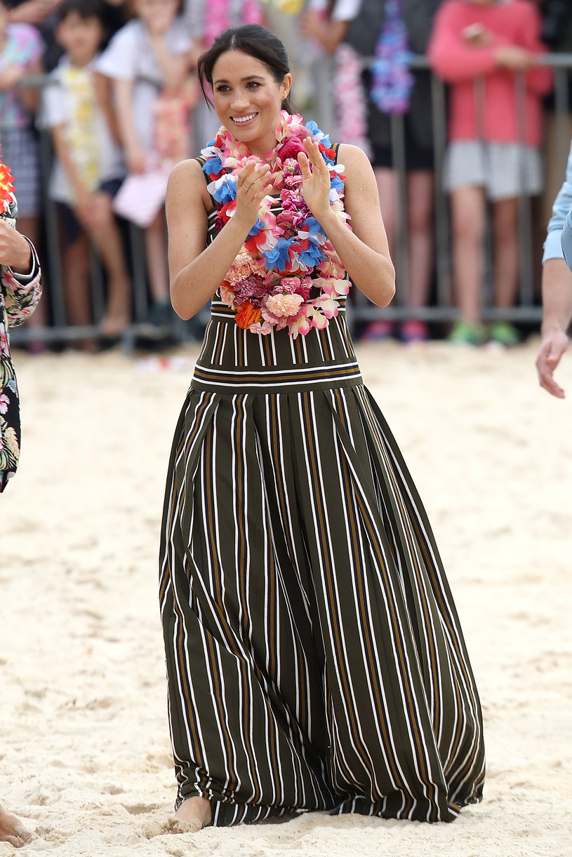 Ciężarna księżna Meghan na plaży w Australii /Chris Jackson /Getty Images