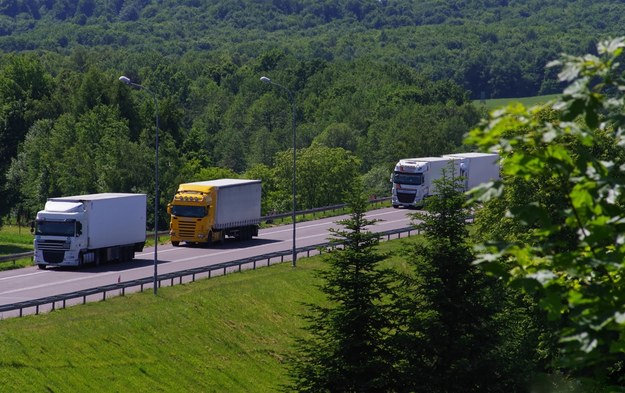 Ciężarówki na przejściu granicznym w Hrebennem /Shutterstock