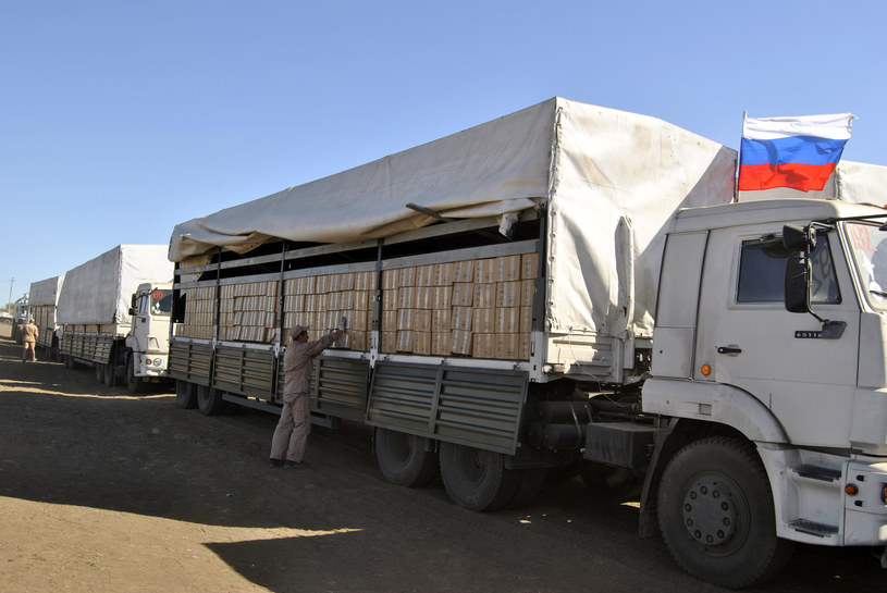 Ciężarówki z rosyjskiego konwoju humanitarnego /AFP