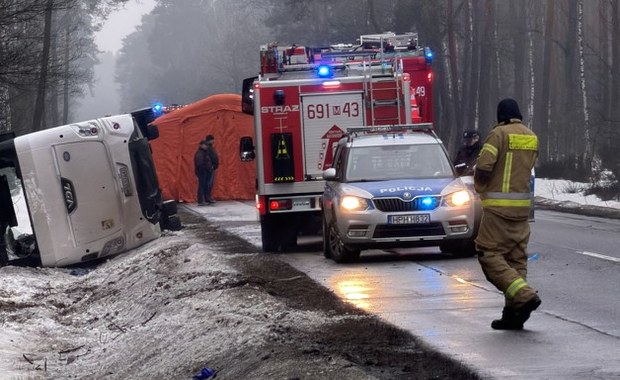 Ciężko ranni po wypadku na Mazowszu. Przed autobus wyskoczył łoś