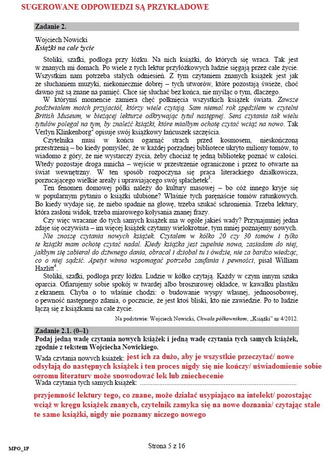 Zinterpretuj Podany Utwór Postaw Tezę Interpretacyjną I Uzasadnij Ją Matura 2015: Język polski część podstawowa. Arkusz i odpowiedzi