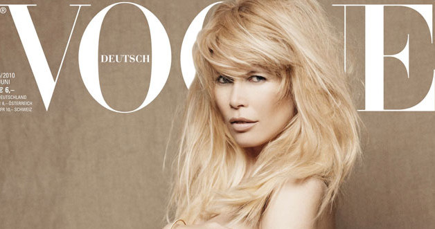 Claudia Schiffer na okładce "Vogue" &nbsp; /AFP