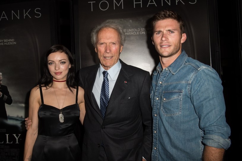 Clint Eastwood z córką Franceską i synem Scottem /Emma McIntyre /Getty Images