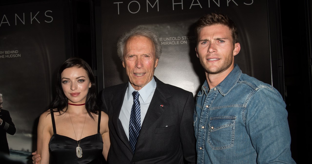 Clint Eastwood z córką Franceską i synem Scottem /Emma McIntyre /Getty Images