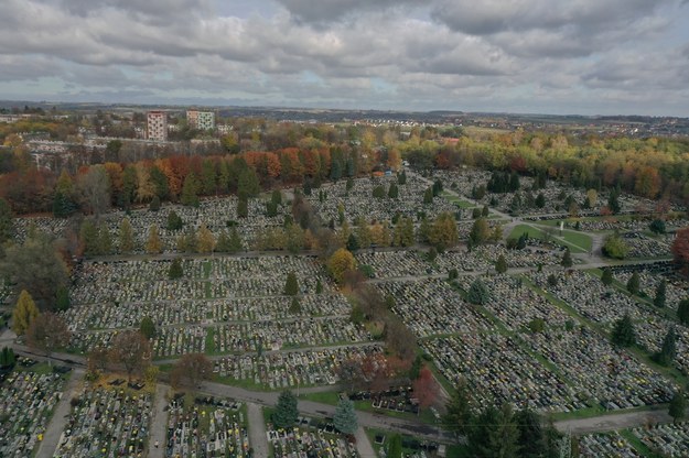 Cmentarz Batowice w Krakowie - zdjęcie z drona /Jacek Skóra /RMF FM