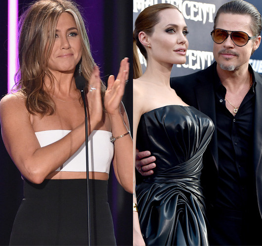 Co Aniston sądzi o rozwodzie Pitta i Jolie? /Kevin Winter /Getty Images