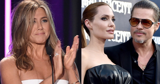 Co Aniston sądzi o rozwodzie Pitta i Jolie? /Kevin Winter /Getty Images