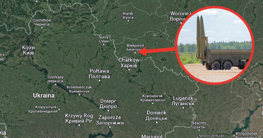 Co chce osiągnąć Rosja rozmieszczając systemy rakietowe tuż przy ukraińskiej granicy? /Google Maps /Zrzut ekranu /domena publiczna