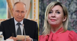 Co mówią w Rosji o sporze ws. UPA? Przed państwem: Władimir Putin i Maria Zacharowa