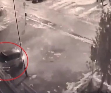 Co on zrobił? Groźny incydent przed komendą policji [NAGRANIE]