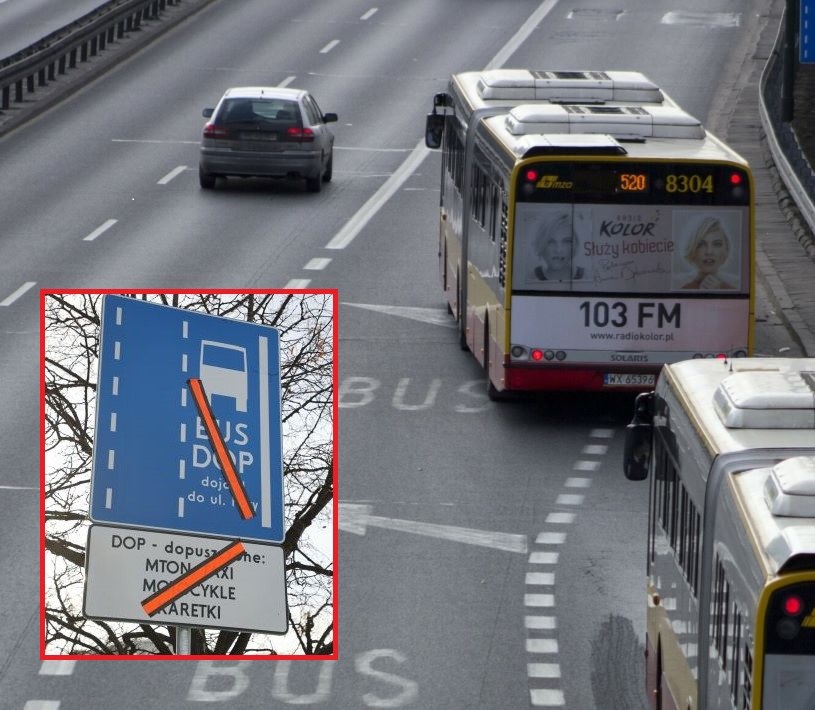 Co oznacza napis "DOP" spotykany na buspasach? /Maciej Luczniewski/REPORTER/Piotr Molecki /East News