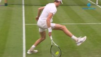 ,,Co to było? Zagranie dnia, a może zagranie turnieju!" Jannik Sinner - Wimbledon 2024. WIDEO