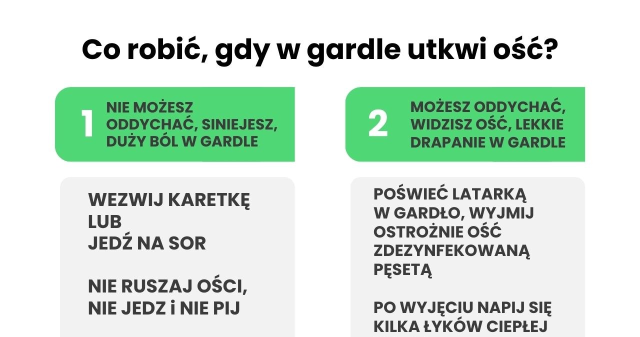 Co zrobić, gdy ość stanęła w gardle? /JCB /terazgotuje.pl