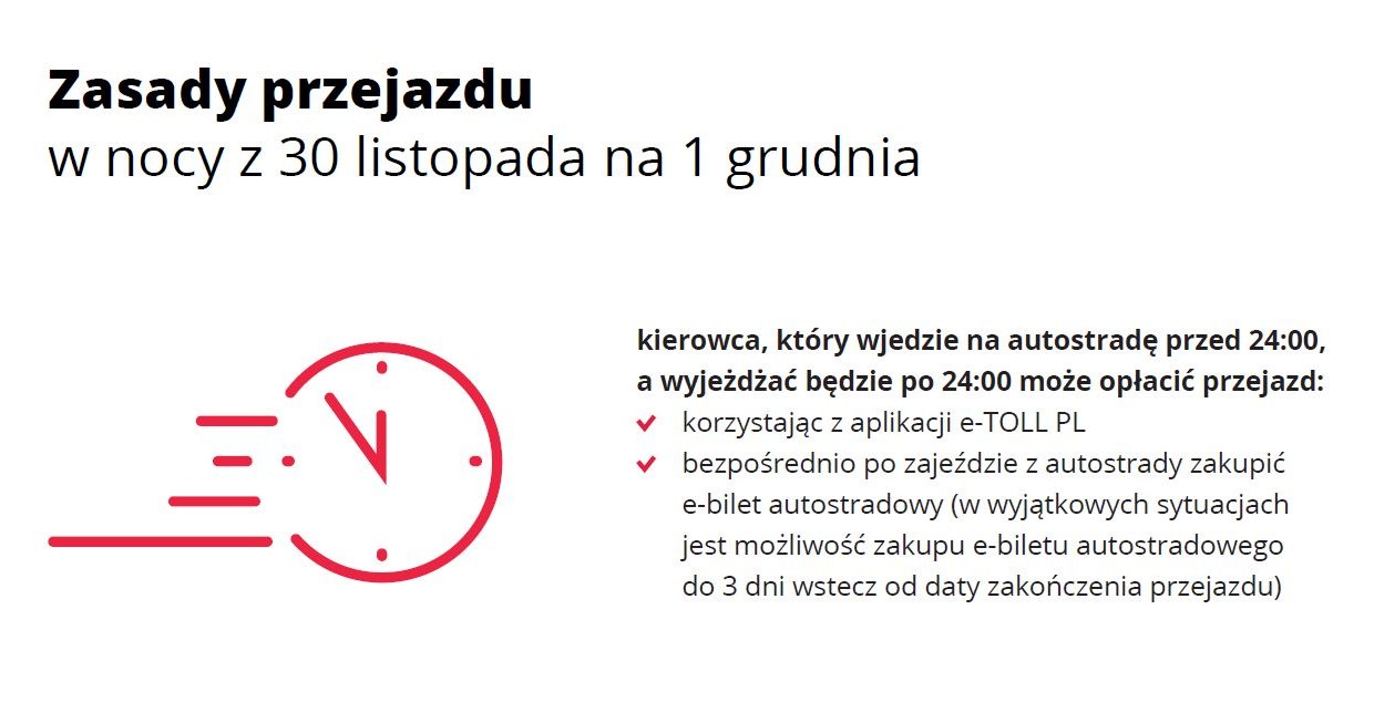 Co zrobić jeśli zmiana systemu zastanie nas na autostradzie? /Informacja prasowa