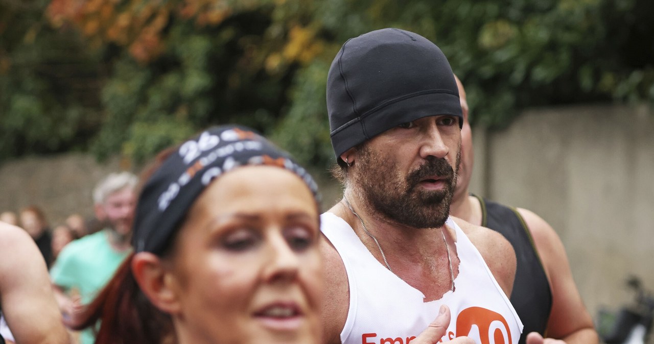 Colin Farrell podczas Irish Life Dublin Marathon w 2024 roku /Peter Morrison/Associated Press/East News /East News