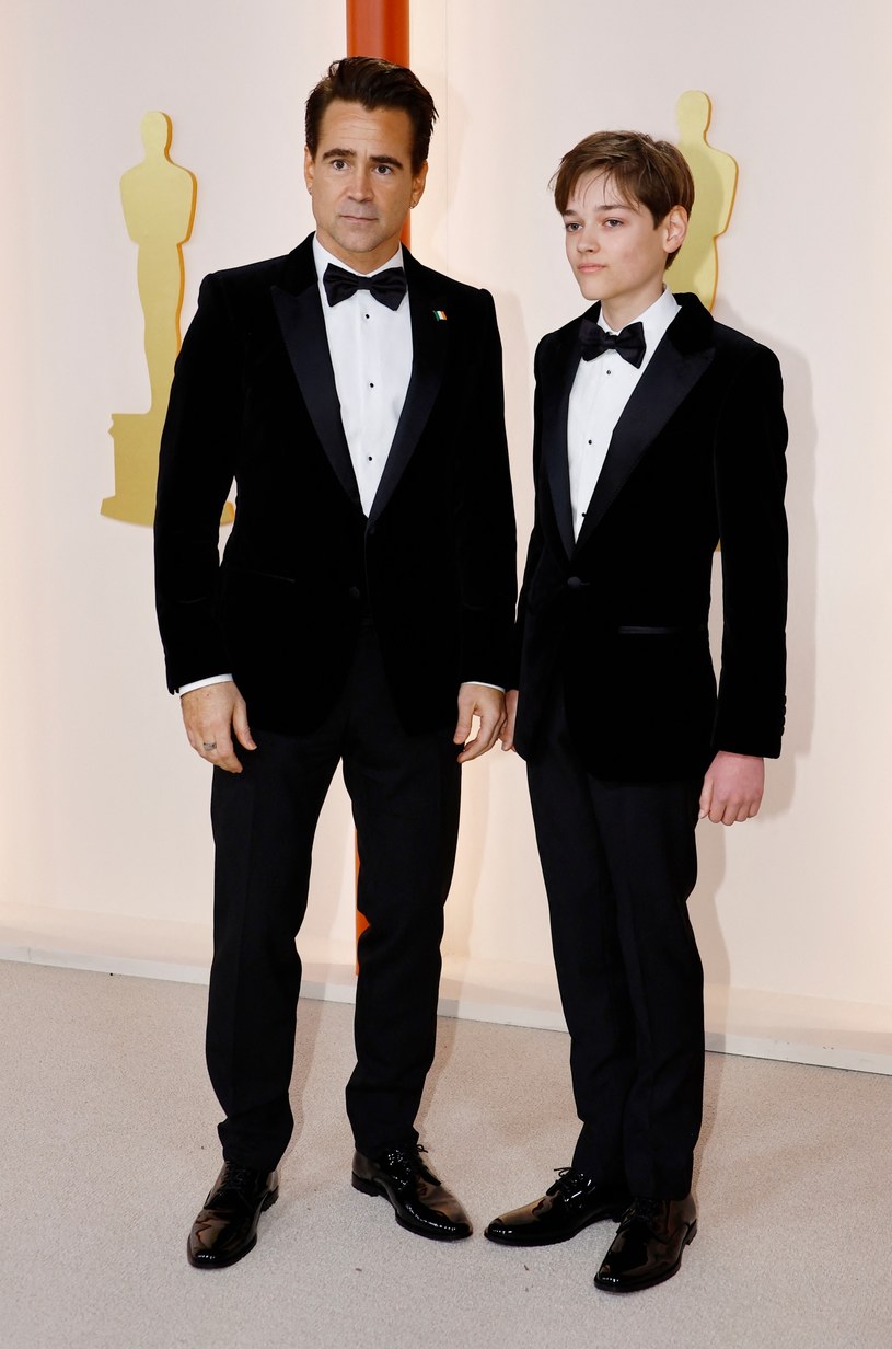 Colin Farrell z synem Henrym Tadeuszem na gali rozdania Oscarów /Agencja FORUM
