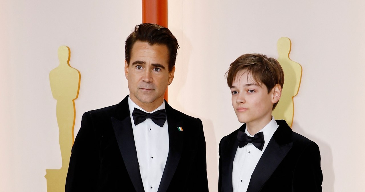 Colin Farrell z synem Henrym Tadeuszem na gali rozdania Oscarów /Agencja FORUM