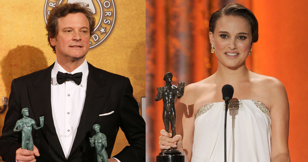 Colin Firth i Natalie Portman - murowani faworyci do Oscara! - fot. AFP / Getty Images /