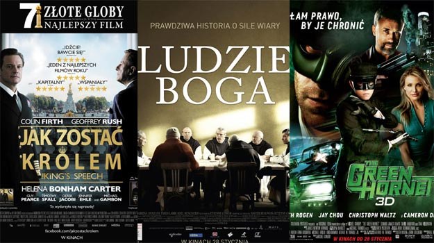 Colin Firth ("Jak zostać królem"), Cameron Diaz ("Green Hornet 3D" a między nimi "Ludzie Boga" /materiały dystrybutora