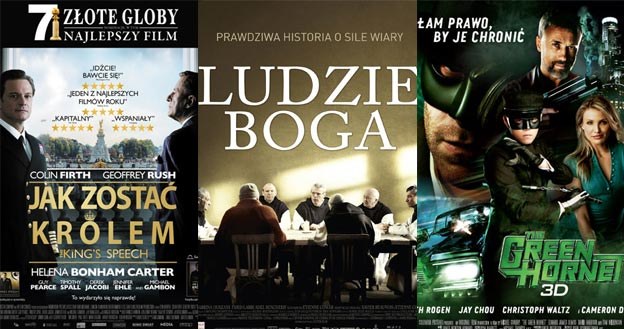 Colin Firth ("Jak zostać królem"), Cameron Diaz ("Green Hornet 3D" a między nimi "Ludzie Boga" /materiały dystrybutora