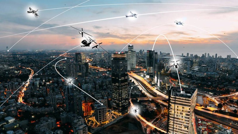 Coraz więcej mieszkańców miast brytyjskich obawia się, że powietrzne drony zamienią niebo w "brzęczące mrowisko" /foto: Skyline /domena publiczna