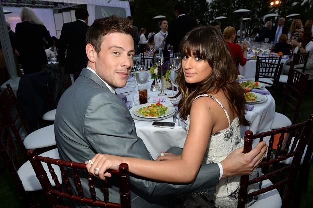 Cory Monteith i Lea Michele jeszcze jako szczęśliwa para fot. Michael Buckner /Getty Images/Flash Press Media