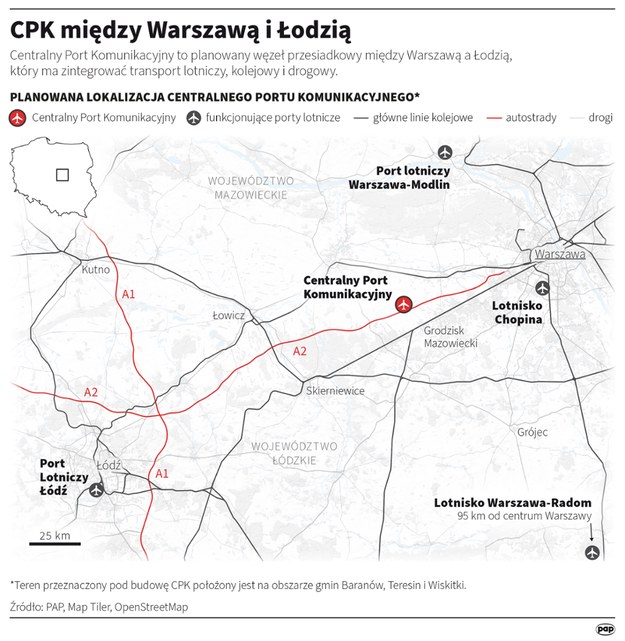 CPK między Warszawą a Łodzią /	Maciej Zieliński , Adam Ziemienowicz /PAP