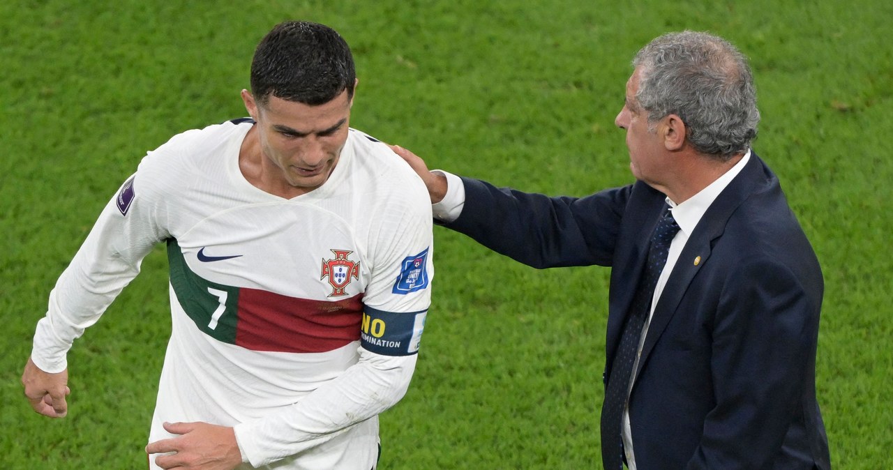 Cristiano Ronaldo i ówczesny selekcjoner reprezentacji Portugalii, Fernando Santos /AFP