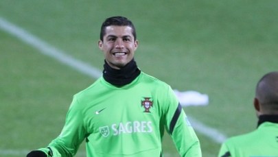 Cristiano Ronaldo trenuje przed meczem z Polską