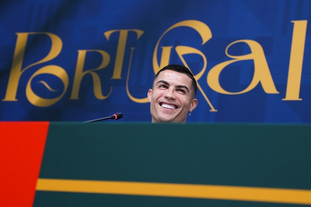Cristiano Ronaldo w trakcie konferencji prasowej /JOSE SENA GOULAO /PAP/EPA