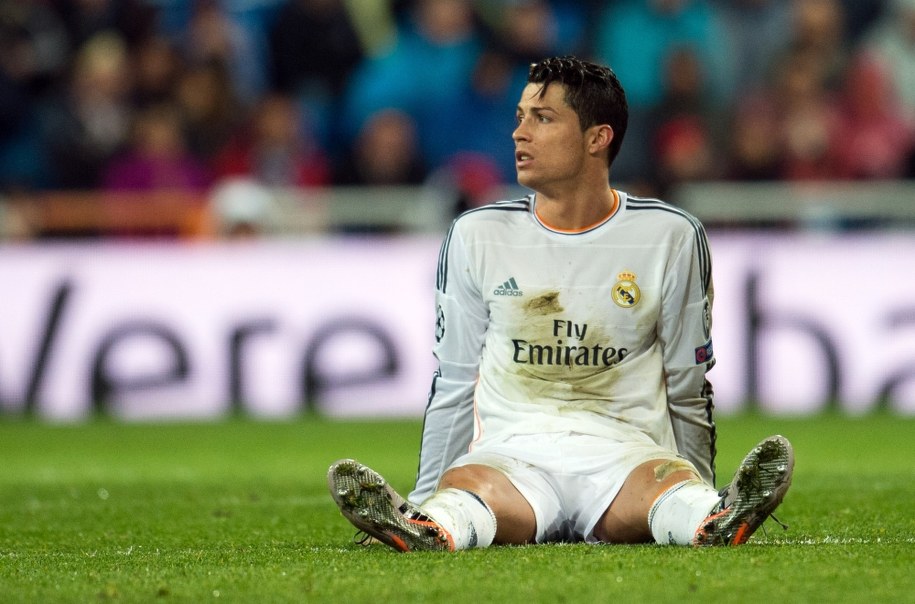 Cristiano Ronaldo z Realu Madryt może nie zagrać w środowym finale Pucharu Hiszpanii z Barceloną /BERND THISSEN /PAP/EPA