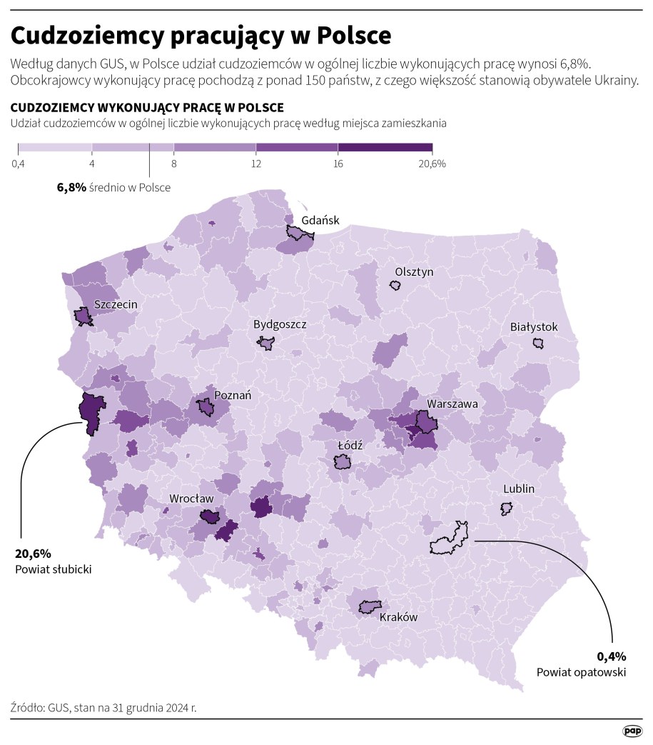 Cudzoziemcy pracujący w Polsce /Mateusz Krymski , Adam Ziemienowicz /PAP
