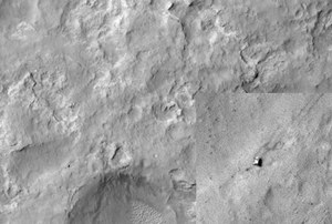 Curiosity widoczny z orbity Marsa