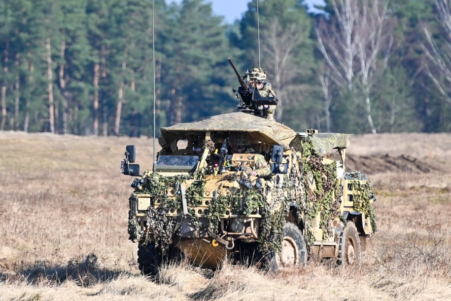 Ćwiczenia BRILLIANT JUMP 2024 na poligonie w Drawsku Pomorskim /Marcin Bielecki /PAP