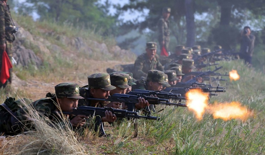 Ćwiczenia północnokoreańskich żołnierzy (zdjęcie z września 2024 r.) /STR/AFP PHOTO /East News
