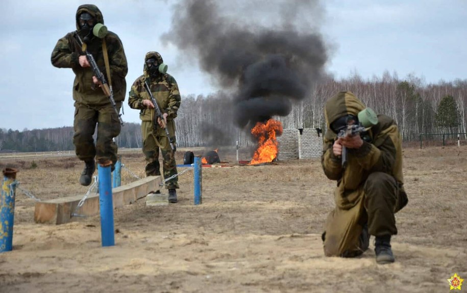 Ćwiczenia sił białoruskich (zdjęcie z marca 2022 r.) /Belarusian Defense Ministry /PAP/Newscom