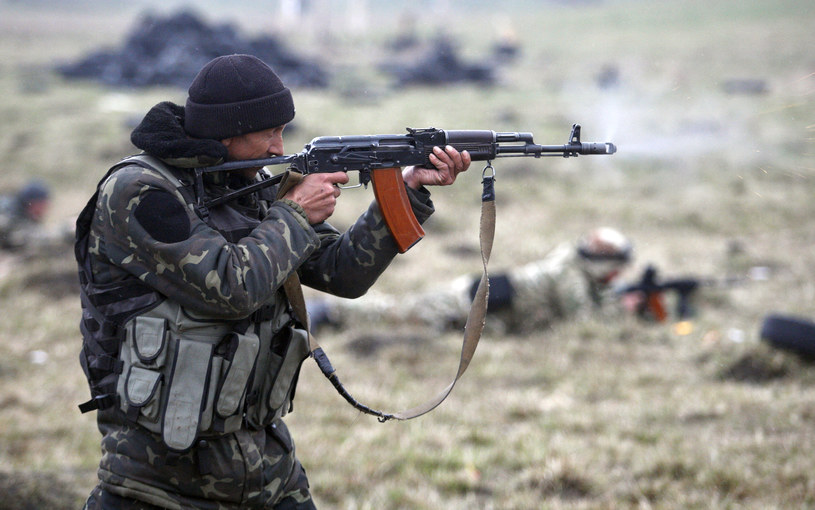 Ćwiczenia ukraińskich ochotników (arch.) /AFP