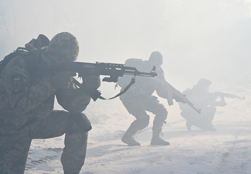 Ćwiczenia ukraińskich terytorialsów pod Kijowem, zdjęcie ilustracyjne /SERGEI SUPINSKY / AFP /AFP